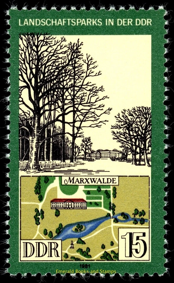 EBS East Germany DDR 1981 - Beautiful Landscape Parks - Michel 2611-2616 - MNH** - Image 4 of 4