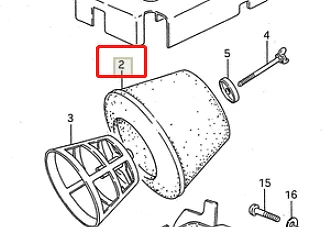 Filtro Aire Para Suzuki RM80 RM 80 86-01 RM85 RM 85 02-21 Reemplazo 13780-02B00 Foto 2 de 4