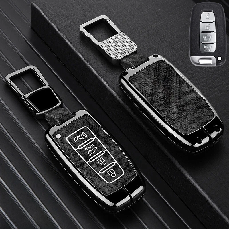 Zinc Alloy Leather Car Key Fob Case Cover Bag For Kia Sorento Borrego Sportage - Изображение 3 из 4
