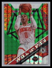 2019-20 Panini Mosaic NBA #10 Russell Westbrook Will to Win Mosaic Green Prizm