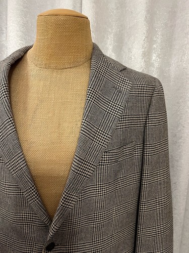 Polo by Ralph Lauren Men's Sports Coat Glen Plaid Wool Silk Linen Size 41 Long - Picture 2 of 9