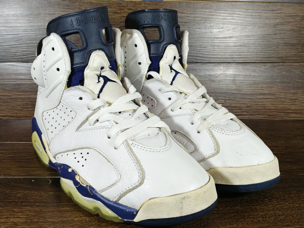 2000 NIKE AIR JORDAN VI RETRO+ WHITE MIDNIGHT NAVY BLUE BLACK
