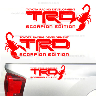 TRD Decals Scorpion for Toyota Tacoma Tundra Off Road Sport Truck Sticker 2p