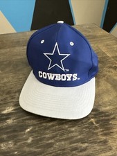 Vtg Blue Dallas Cowboys Texas Football Team NFL Lone Star Snapback LOGO 7 Hat