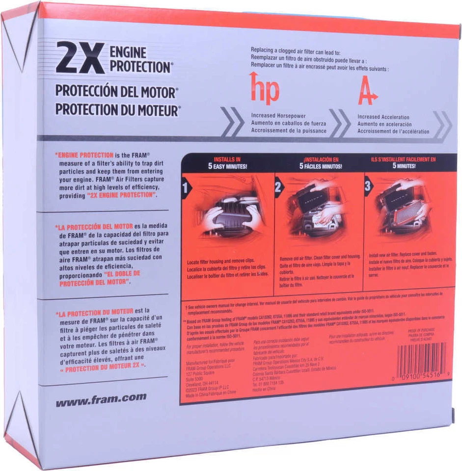 Filtro de aire para Volvo XC90 FRAM 2007-2014 Foto 4 de 4