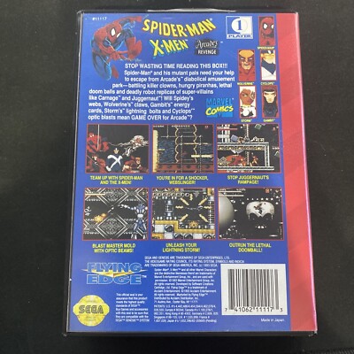 Spider-Man/X-Men: Arcade's Revenge Sega Genesis Authentic Tested