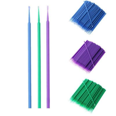 100x Microbürstchen Microbrush Reinigungsstäbchen Minipinsel Wimpernverlängerung