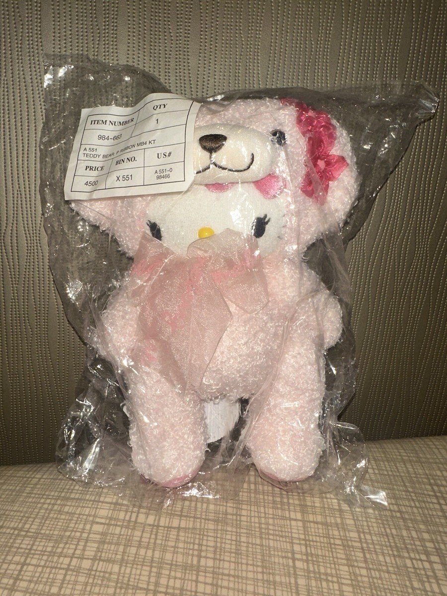 Momoberry By Sanrio Hello Kitty Teddy Bear Pink Ribbon Plush | eBay