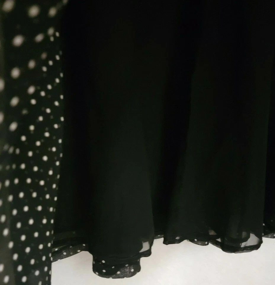 Falda Rafaella Mujer Talla 12 Negro Blanco Lunares Foto 4 de 4