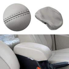 Gray Leather Center Armrest Console Lid Box Cover Skin For Ford Mondeo 2004-2006