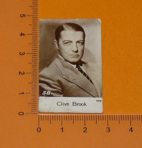 CARD 1935-1940 FILM STARS MOVIE CINEMA CLIVE BROOK BRITISH ACTOR