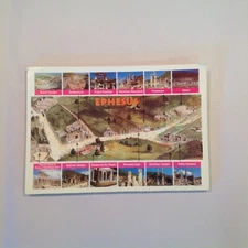 Vintage Color Souvenir Postcard Album 12 Views Ephesus Greece Temples Sites View