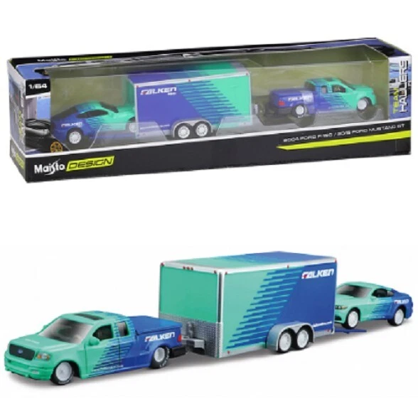 Maisto 1:64 Ford F-150 Trailer 2015 Mustang Diecast Model Car - Image 3 of 3