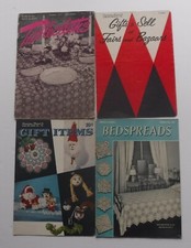 Vintage Crochet Pattern books / booklets Lot of 4 Tablecloths Bedspreads