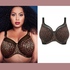 NWT 54 Goddess  36K US  Kayla Full Figure Underwire Bra in Dark Leopard U684