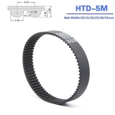 HTD-5M 520-910mm Timing Belt Pitch 5mm Close Loop Width 10/15/20/25/30/35mm