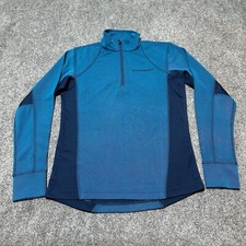 Outfitter Trading Sweatshirt Womens Medium Blue Pullover Quarter Zip Mock Neck