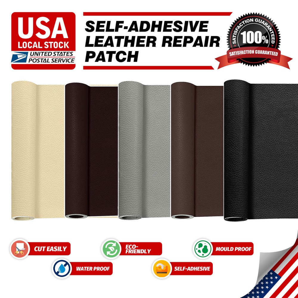 Leather Repair Kit :Self-Adhesive Patch Stick on Sofa Clothing Car Seat Couch US