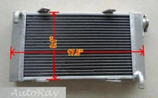 2 Row 50mm alloy Aluminum Radiator for Go Kart go-kart karting 17.6" x 9" x 2.1"