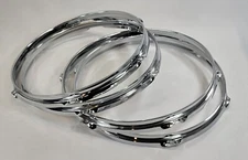 2.3mm Tom Drum Hoops Set 12" & 13" -Chrome