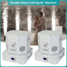 2X 1500W Spin Double Head Cold Spark Machine Stage Effect Rotate DMX Wedding