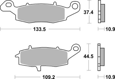 BREMBO Bremsbelagsatz Scheibenbremse PRIME - Sinter - SP 07KA15SP für SUZUKI VZ