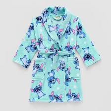 Disney Girls Lilo and Stitch Robe Size 4 5 6 Pajama  Swimsuit Cover Up Bathrobe