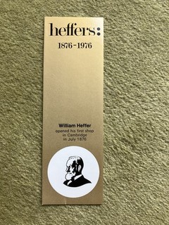 Vintage Bookmark Collectible Item Heffers Cambridge Centenary 1976 Card