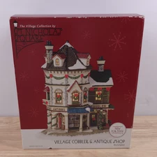 NEW Vintage 2004 St. Nicholas Square Village Cobbler And Antique Shop Christmas 