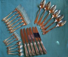 Jugendstil Besteck Versilbert 100 BMF 6 Personen, Top-Zustand. ohne Abrieb