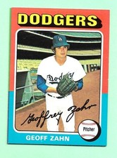 (1) GEOFF ZAHN  1975 TOPPS # 294 DODGERS ROOKIE NM+ CARD (N0352). rookie card picture