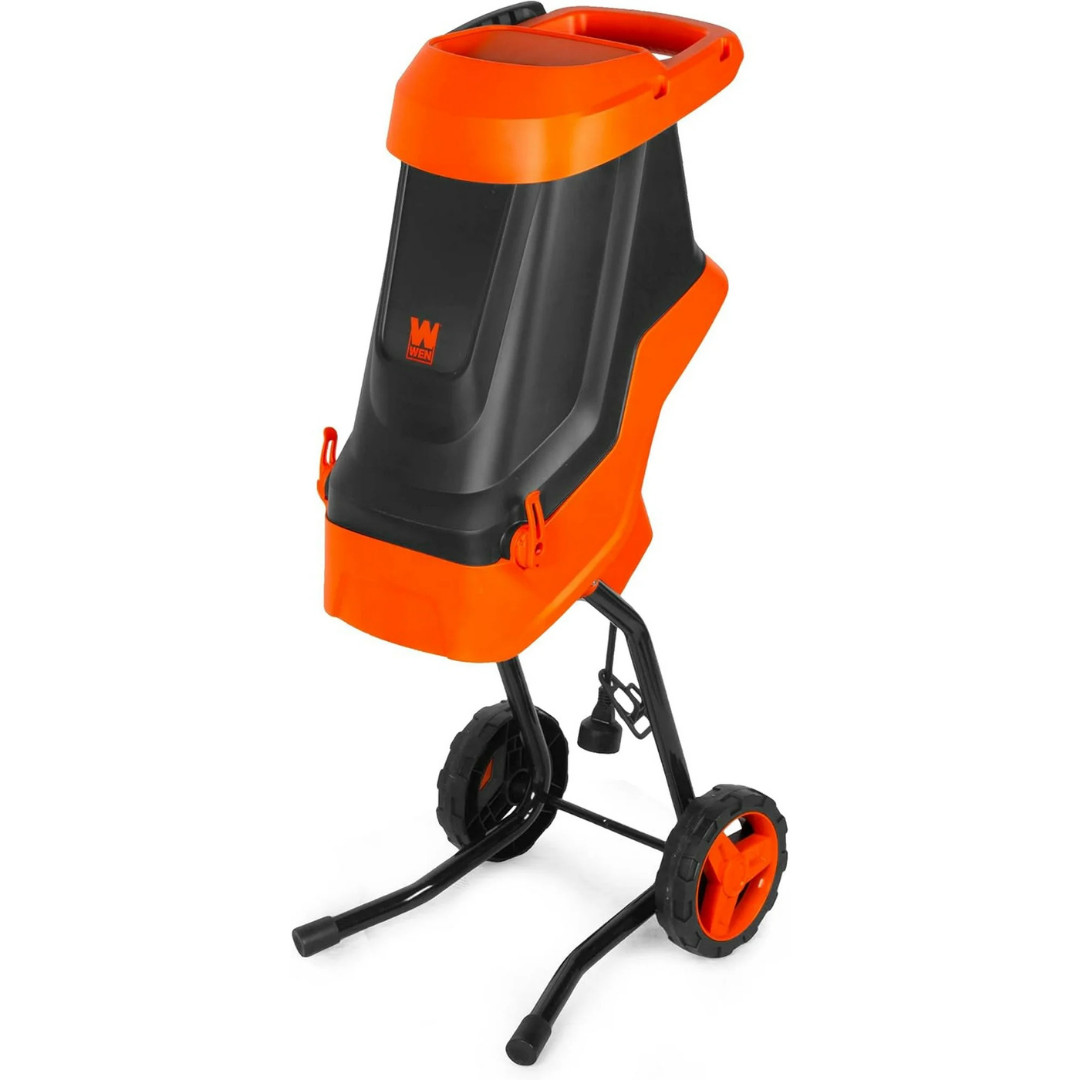 WEN 41119 Electric Wood Chipper and Shredder, 15-Amp, 12-Gallon Collection Bag