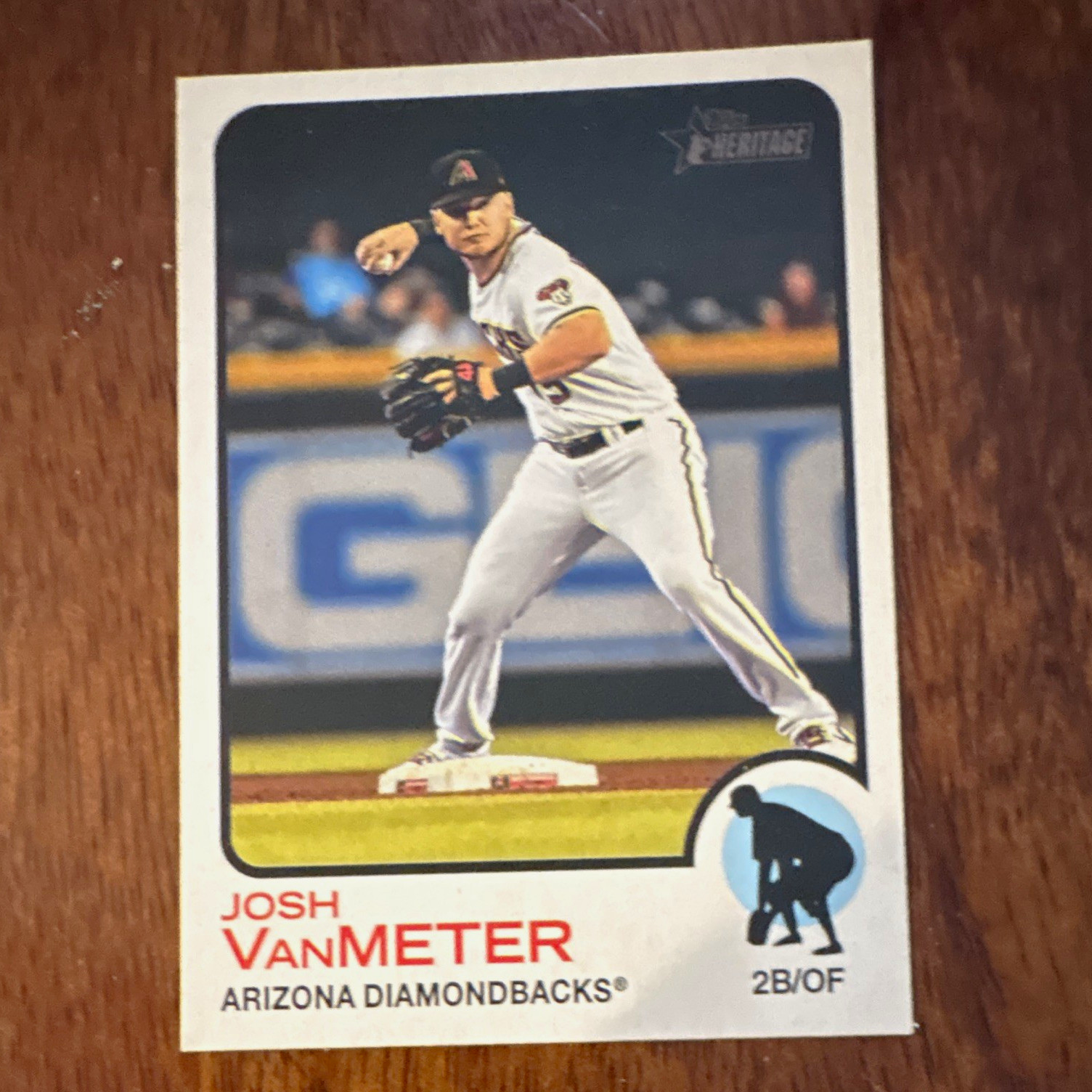 2022 Topps Heritage Josh VanMeter Base Set #496 Arizona Diamondbacks