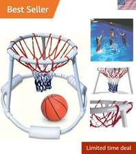 Durable Floating Pool Basketball Set with Real Feel Net for Outdoor Activities