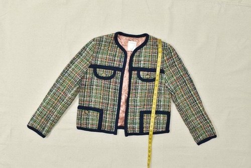 Sandro Paris Damen Mehrfarbig Tweed Cropped Blazer Jacke Baumwolle Gr. 38 Neu mit Etikett - Bild 3 von 8