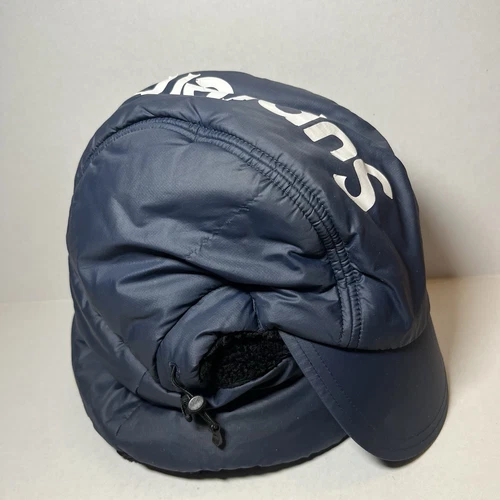 Chapeau cagoule homme Supreme NY Cordura bleu marine tampon grand logo