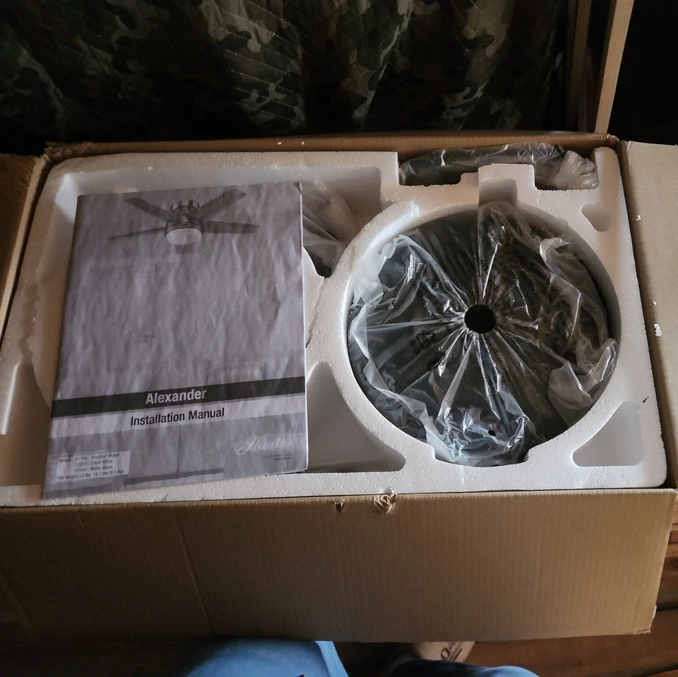 Hunter 51314 Aerodyne 52" Indoor Matte Black Smart Ceiling Fan + Light Kit No Re - Image 2 of 3