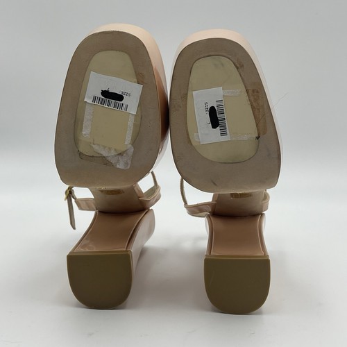 STUART WEITZMAN SkyHigh Patent Ankle-Strap Platform Pumps Adobe US 7B $575 - Picture 13 of 14