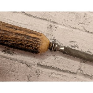 Sheffield England Deer Antler Handle Knife Sharpening Steel Tool