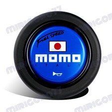 Jdm Full Speed Steering Wheel Horn Button Sport Competition Tuning 59mm Blue