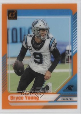 2024 Panini Clearly Donruss Orange 115/199 Bryce Young #9 8mm