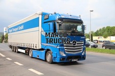 Foto de camión Mercedes-Benz Actros lona semirremolque Alemania azul Trippler T #f1uv