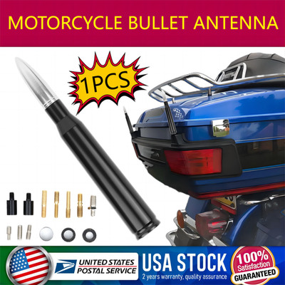 VERY COOL 5.3'' SHORT BULLET ANTENNA VEHICLE MOTORCYCLE RADIO ALUMINUM ALLOY