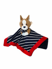 2016 Gymboree Puppy Dog Stripes Security Lovey Blanket 14" X 14"