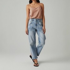 Sexy Woman Jeans Denim Hose L 40 Blau SW1815 Blue Boyfriend Chino Baggy Hellblau