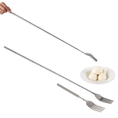 Telescopic Extendable Stainless Steel Fork For BBQ Desserts