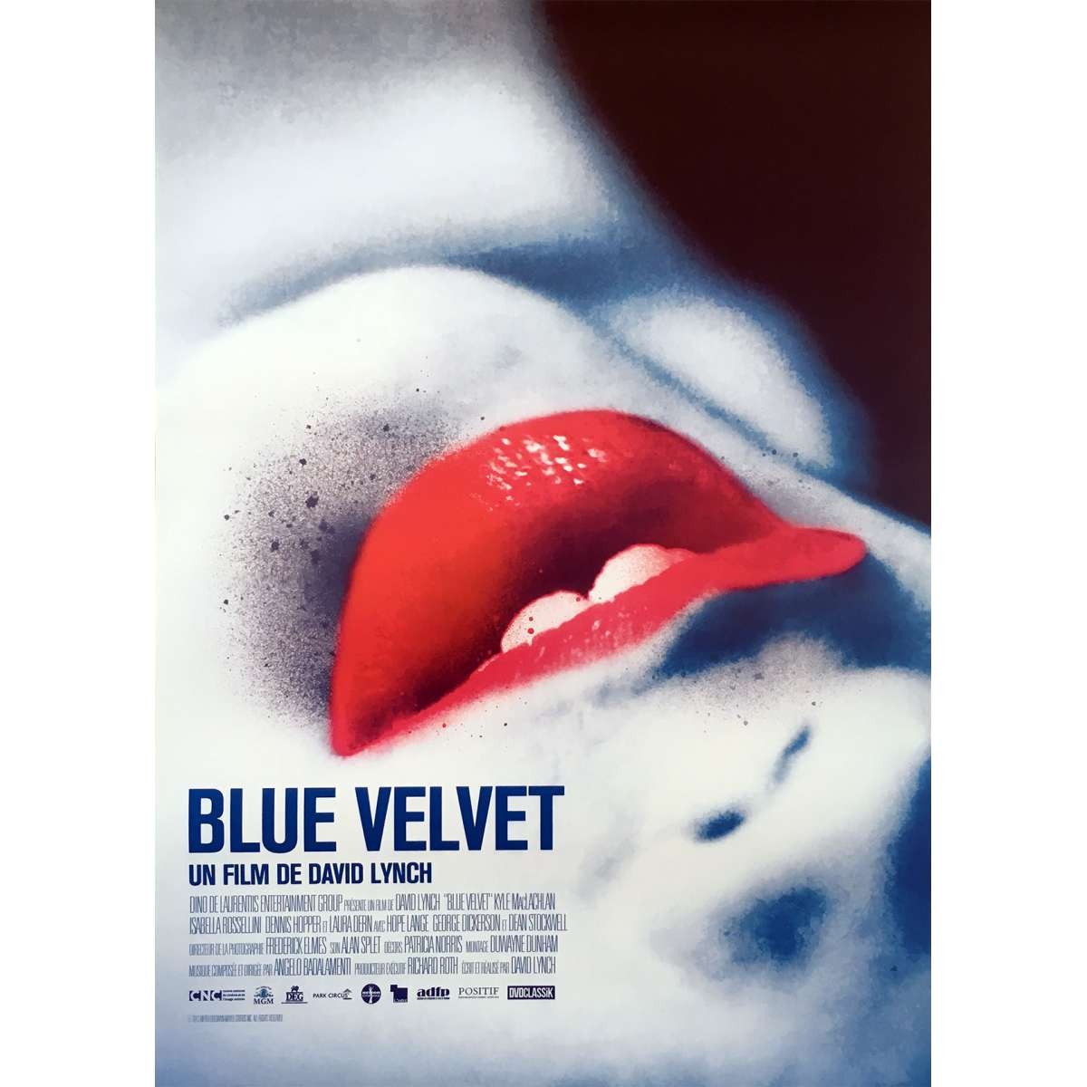 ブルーベルベット　仏版　映画宣伝ポスター デヴィッドリンチ デヴィッド・リンチを世に知らしめた『ブルーベルベット』4Kリ