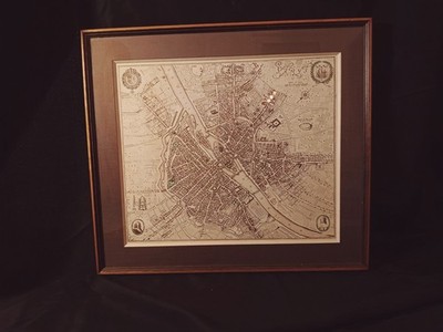 Historische Karte - Plan von Paris 1654 nach Caspar Merian
