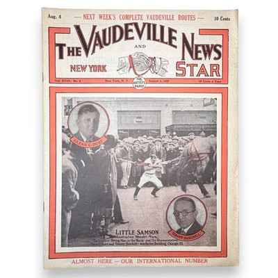 1928 Vaudeville News And New York Star Magazine NVA Routes Little Samson Issue