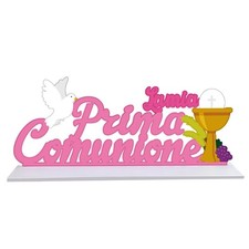Centrotavola Prima Comunione Bambina 3D in Legno – Decorazione